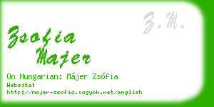zsofia majer business card