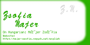 zsofia majer business card
